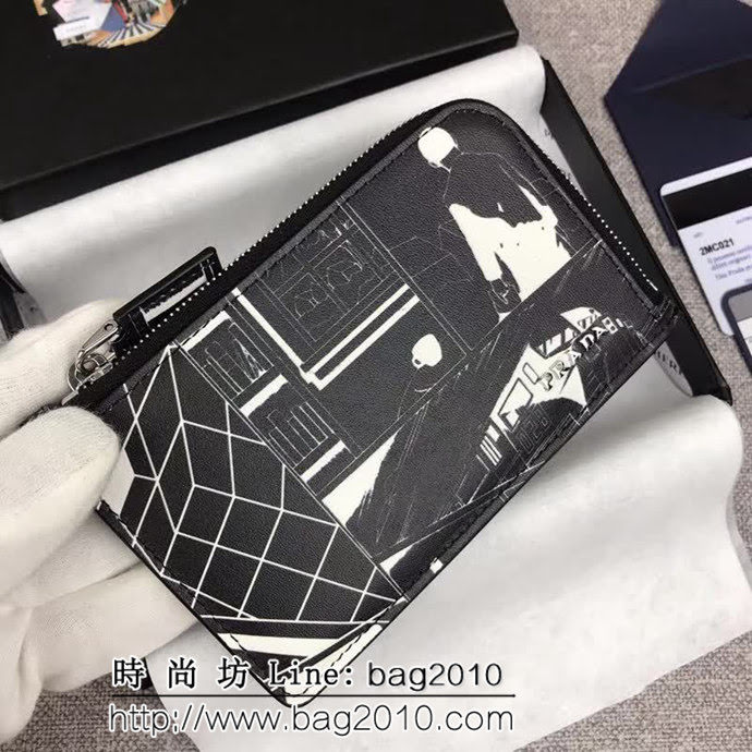 PRADA普拉達 官網同步 2018最新漫畫印象系列 男士卡片夾 2MC021 DD1441